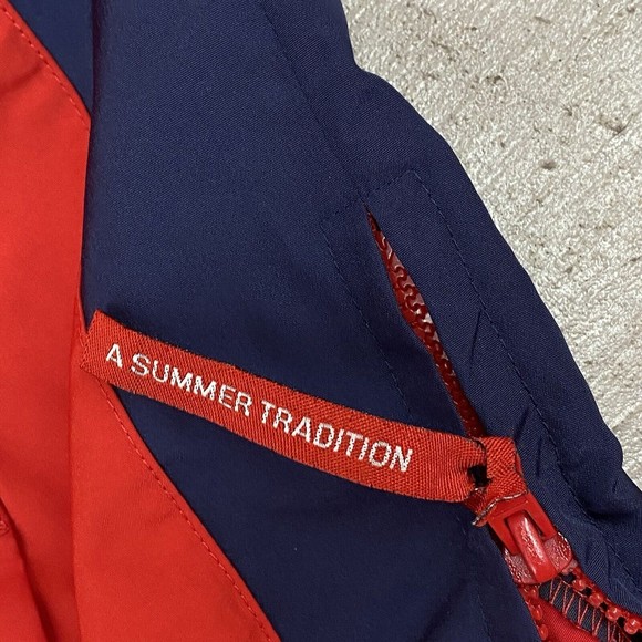 Cooperstown Mens Sz S Baseball Dreams Park Red Pull Over Vented Windbreaker - Picture 7 of 11